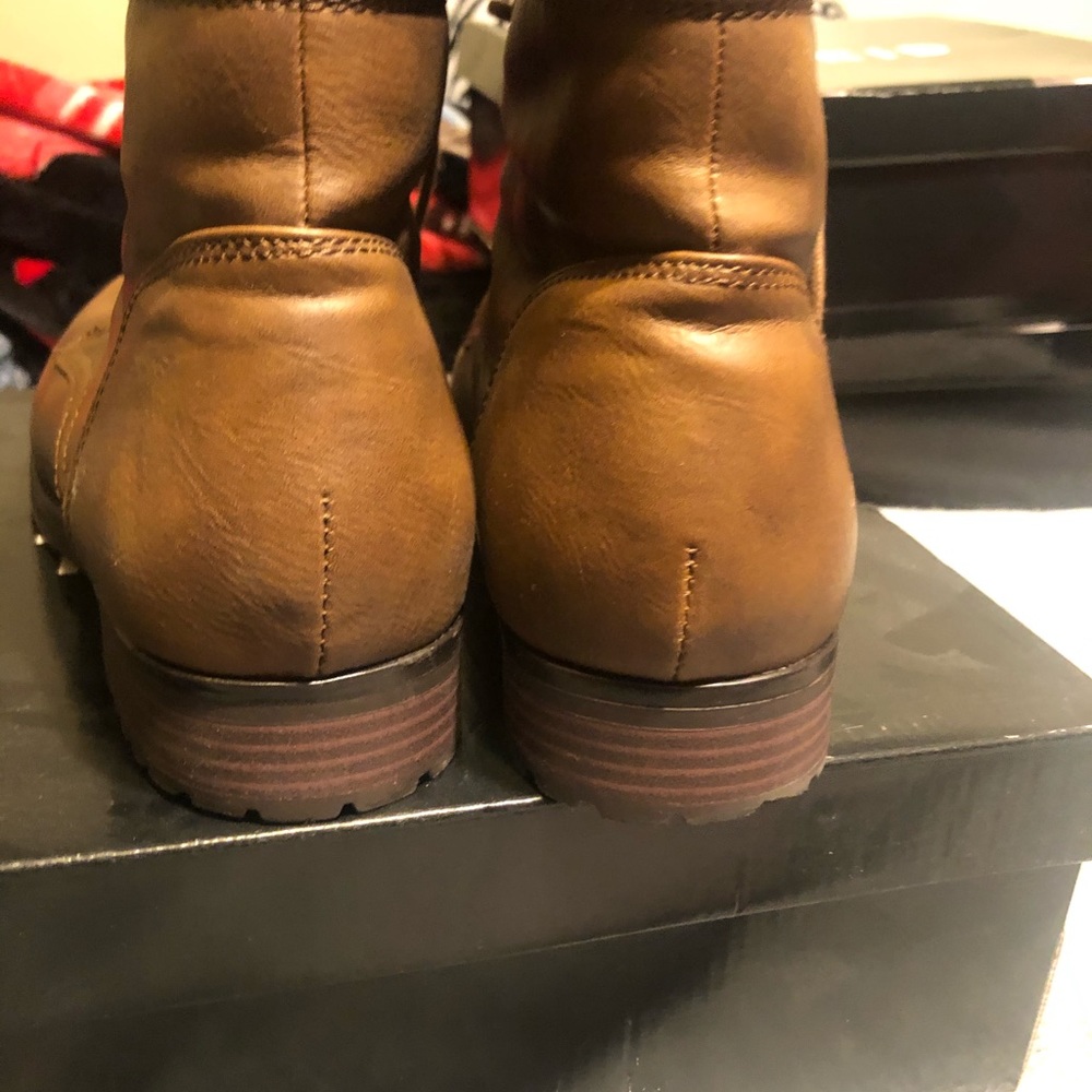 Brown Foldover Combat Boot (from Torrid)